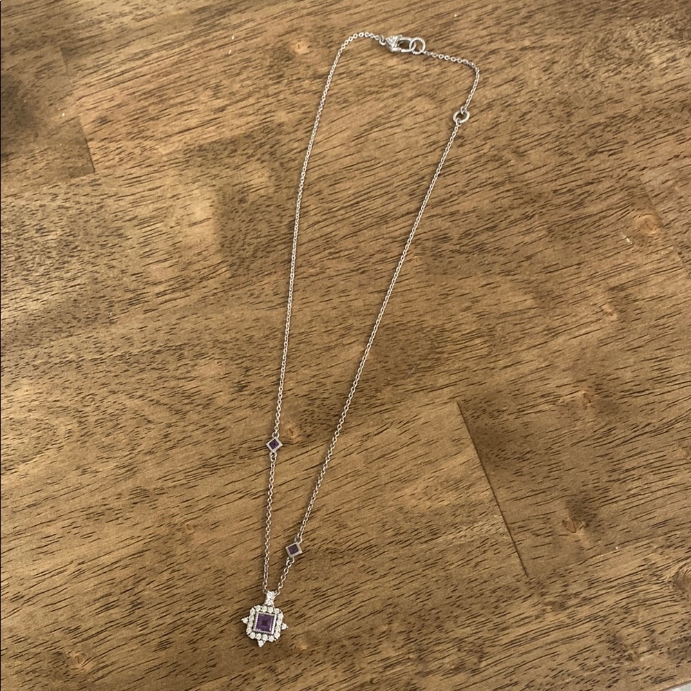Judith Ripka Necklace with Amethyst Pendant